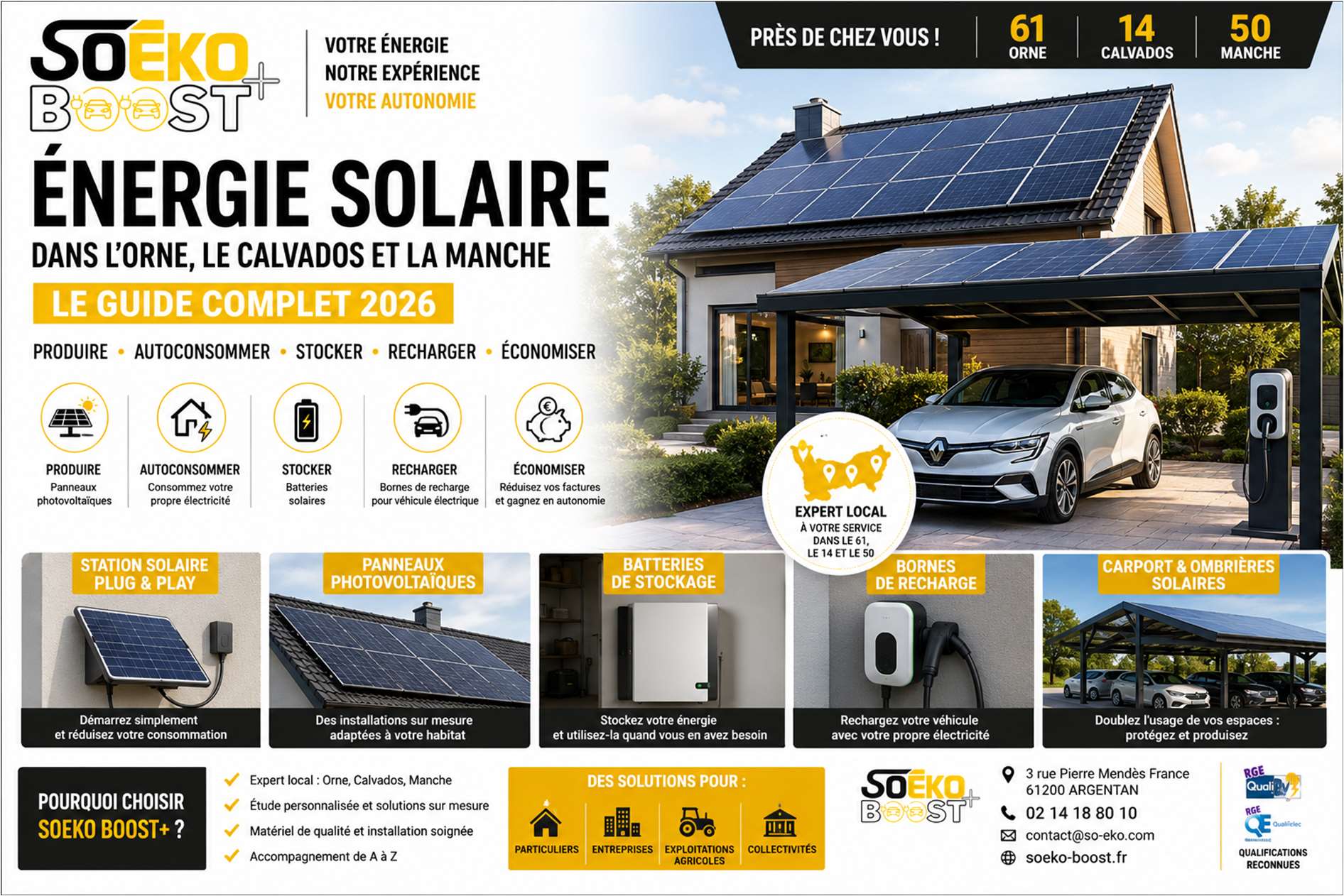 Énergie solaire dans l'Orne, le Calvados et la Manche : le guide complet 2026